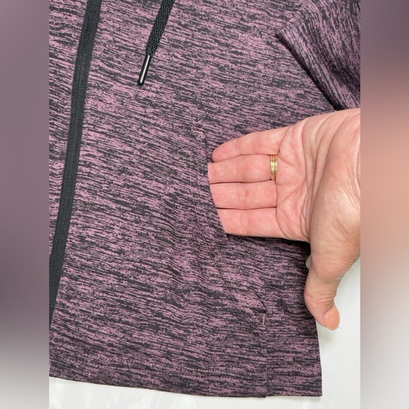 WOMENS' UNDER ARMOUR HEATGEAR LOOSE FULL ZIP JACKET Size S Pink Heathered - Picture 5 of 6